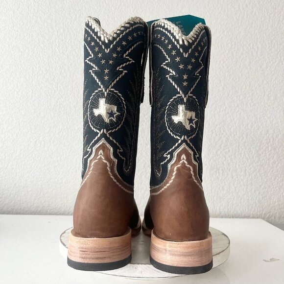 Lane RODEO HOUSTON Mens Cowboy Boots Size 12B Brown Leather Western Blunt Toe - Picture 3 of 14